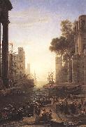 Claude Lorrain, Embarkation of St Paula Romana at Ostia